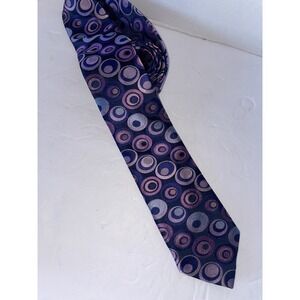 Ted Baker London 100% Silk Purple Geometric Designer  Tie Necktie